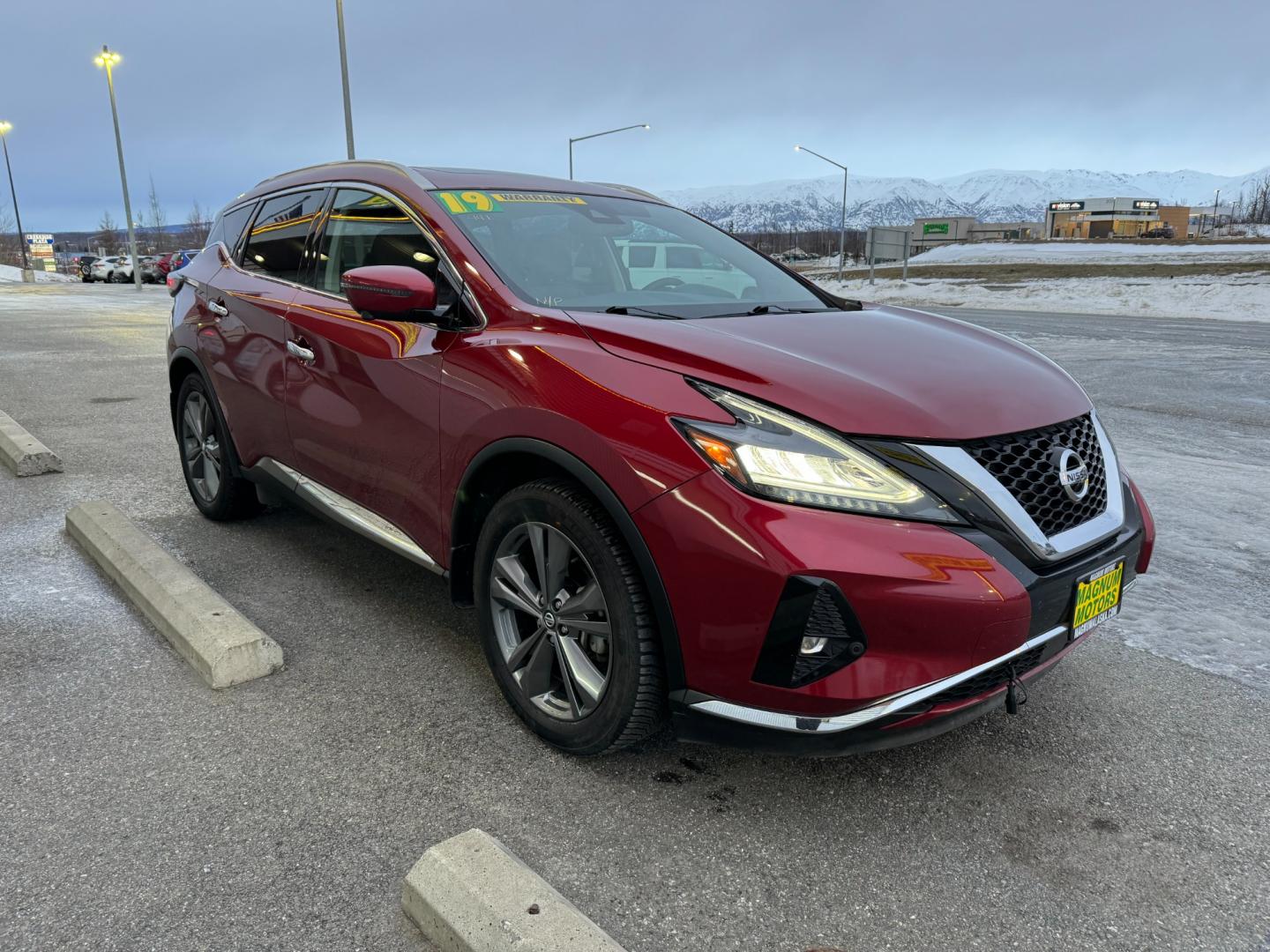 2019 Red /Black Nissan Murano Platinum AWD (5N1AZ2MS2KN) with an 3.5L V6 DOHC 24V engine, CVT transmission, located at 1960 Industrial Drive, Wasilla, 99654, (907) 274-2277, 61.573475, -149.400146 - Photo#7